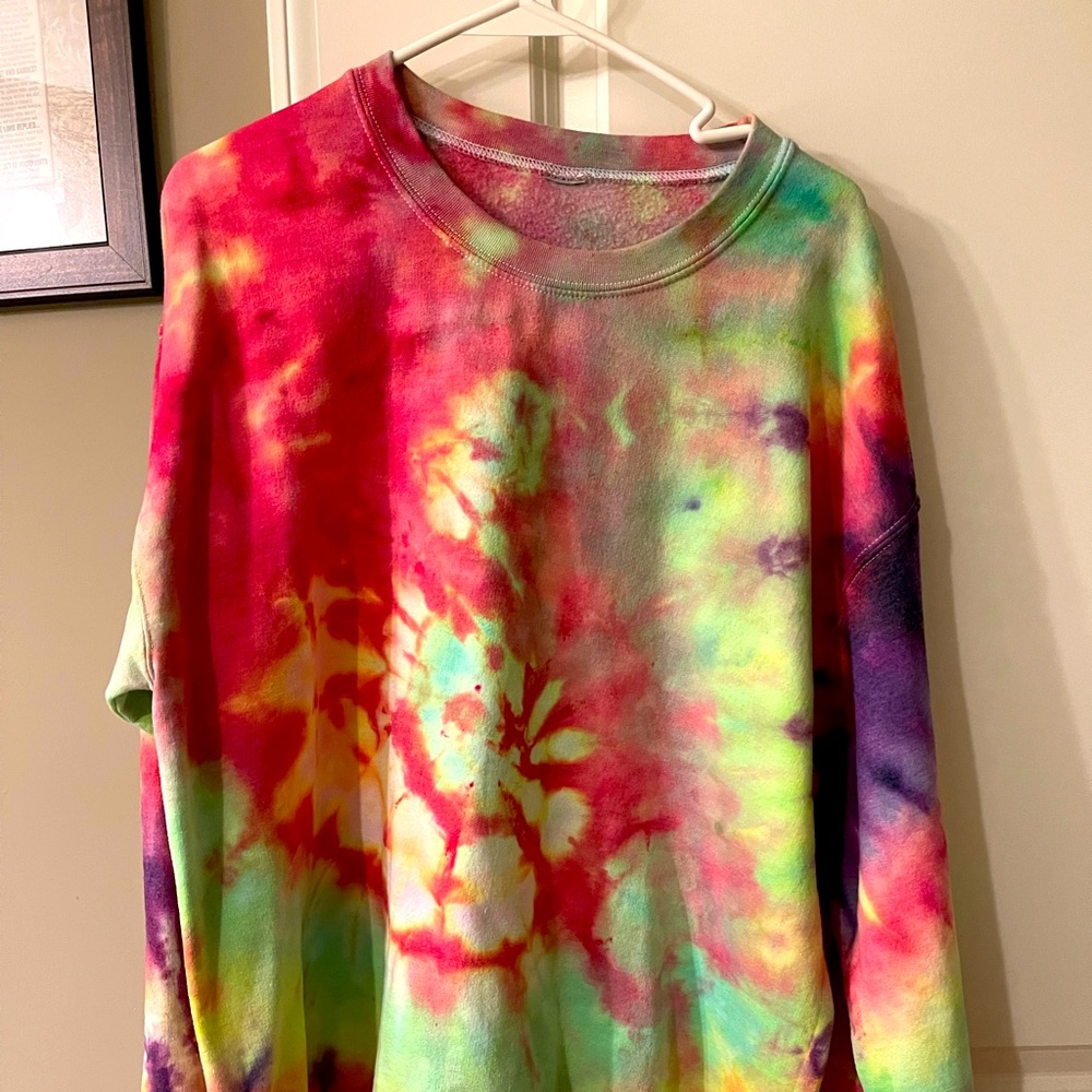 Custom Tie Dye Sweatshirt Size Large